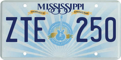 MS license plate ZTE250