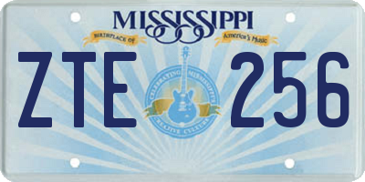 MS license plate ZTE256
