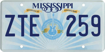 MS license plate ZTE259