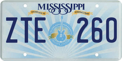MS license plate ZTE260