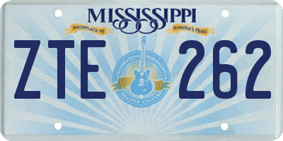 MS license plate ZTE262