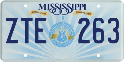MS license plate ZTE263