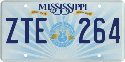 MS license plate ZTE264