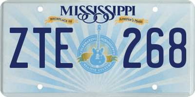 MS license plate ZTE268