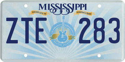 MS license plate ZTE283