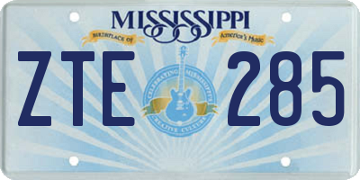 MS license plate ZTE285