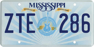 MS license plate ZTE286