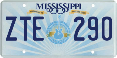 MS license plate ZTE290