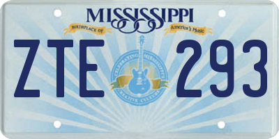 MS license plate ZTE293