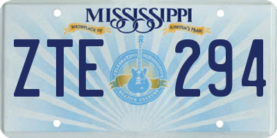 MS license plate ZTE294