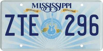 MS license plate ZTE296