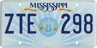 MS license plate ZTE298