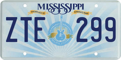 MS license plate ZTE299