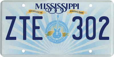 MS license plate ZTE302