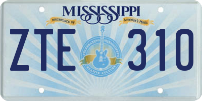 MS license plate ZTE310