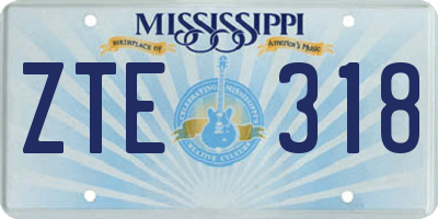 MS license plate ZTE318