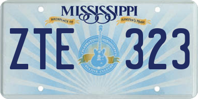 MS license plate ZTE323