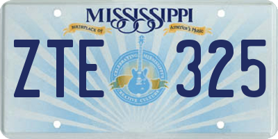 MS license plate ZTE325