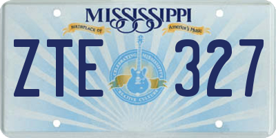 MS license plate ZTE327