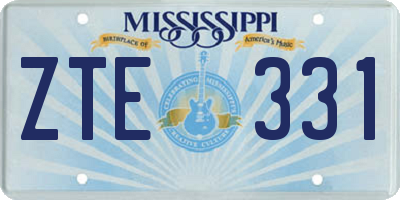 MS license plate ZTE331