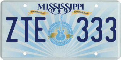 MS license plate ZTE333