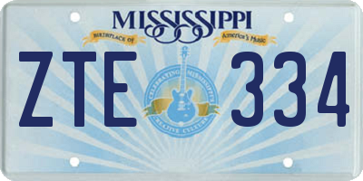 MS license plate ZTE334