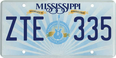 MS license plate ZTE335