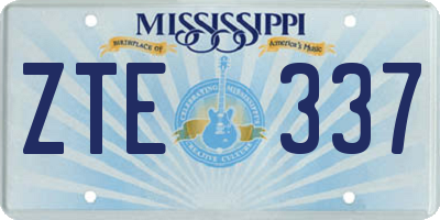 MS license plate ZTE337