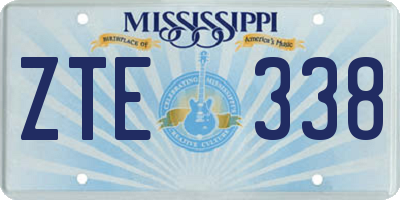 MS license plate ZTE338