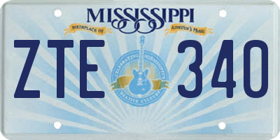 MS license plate ZTE340