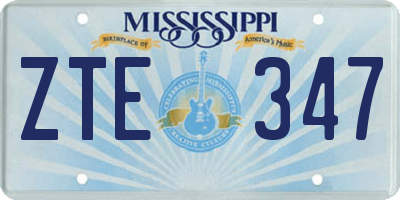 MS license plate ZTE347
