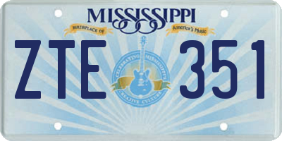 MS license plate ZTE351