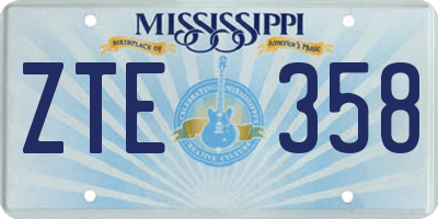 MS license plate ZTE358