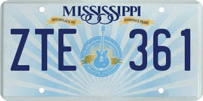 MS license plate ZTE361