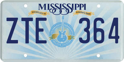 MS license plate ZTE364