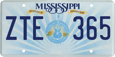 MS license plate ZTE365