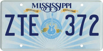 MS license plate ZTE372