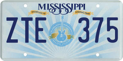MS license plate ZTE375