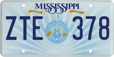 MS license plate ZTE378