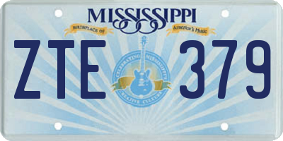 MS license plate ZTE379