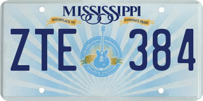 MS license plate ZTE384