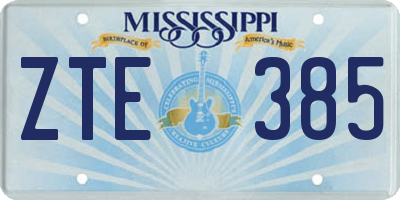 MS license plate ZTE385