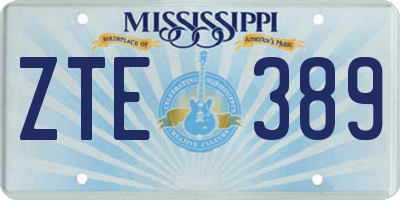 MS license plate ZTE389