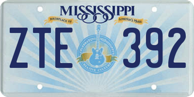 MS license plate ZTE392