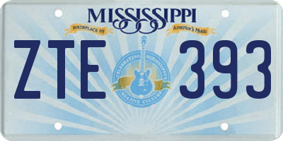 MS license plate ZTE393