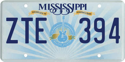MS license plate ZTE394