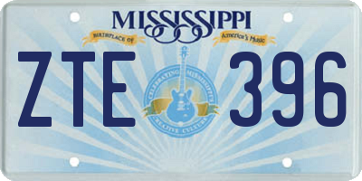 MS license plate ZTE396