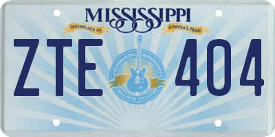 MS license plate ZTE404