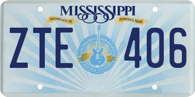 MS license plate ZTE406