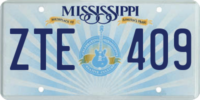 MS license plate ZTE409